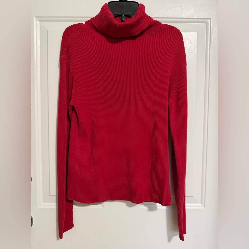 Gap Women’s Red Turtleneck Ribbed Sweater